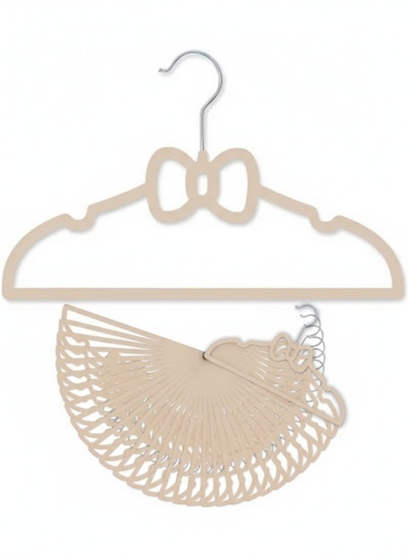 Happy Home Set of 20 Non-Slip Velvet Clothes Hangers – Durable, Soft Velvet Surface to Protect Garments, 360° Swivel Hooks for Easy Hanging – Ideal for Suits, Dresses, Shirts, and Pants – Elegant Beige for Closet Organization - Image 5